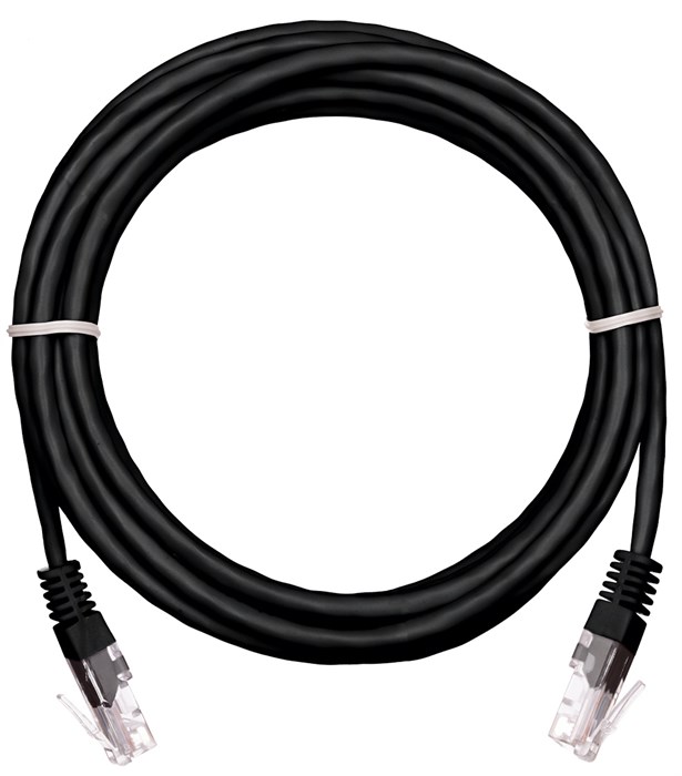 Кабель патч-корд U/UTP 5e кат. 2м Netlan EC-PC4UD55B-BC-PVC-020-BK-10 956868