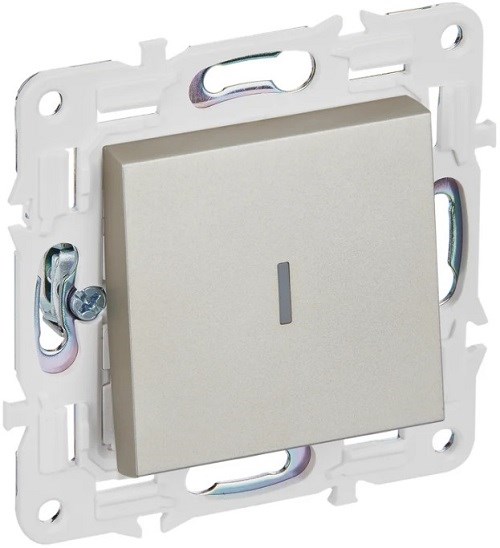 Выключатель одноклавишный с подсветкой  IEK SK-V10-1-10-K37 1158000