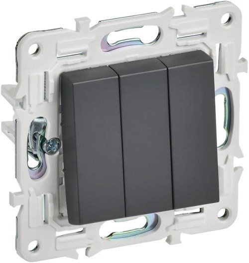 Выключатель трехклавишный  IEK SK-V30-0-10-K48 1157969