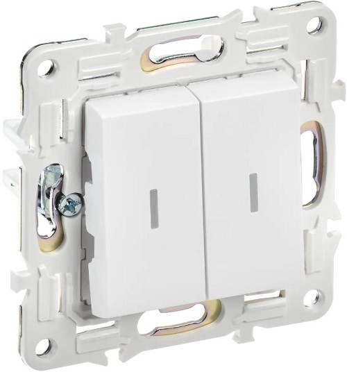 Переключатель двухклавишный  IEK SK-V22-1-10-K01 1157119