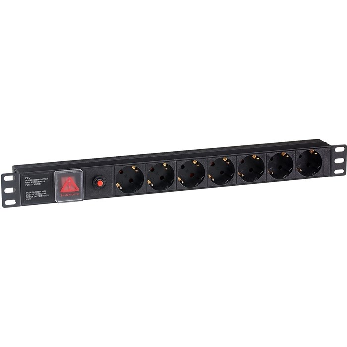 Блок розеток  Exegate ServerPro PDU-19H702 Al-7S-C14-SW-O 1041315
