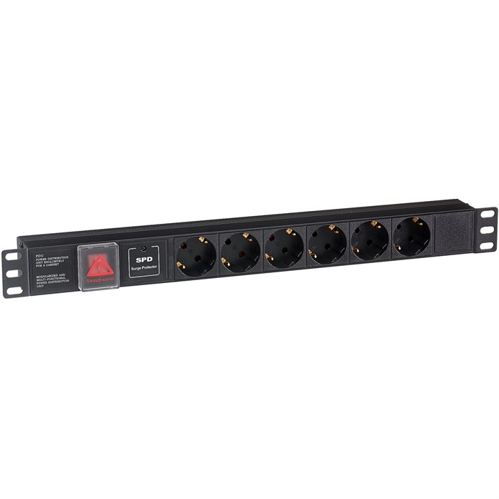 Блок розеток  Exegate ServerPro PDU-19H607 Al-6S-C14-SW-SPD1 1041310