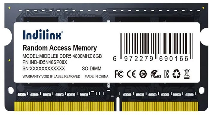 Модуль памяти SODIMM DDR5 8GB INDILINX IND-ID5N48SP08X 1122362