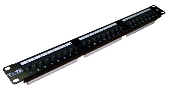 Патч-панель 19, 24xRJ45, UTP, Кат. 6 TWT TWT-PP24UTP/6 422648