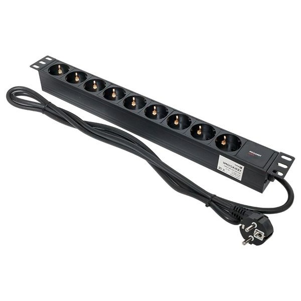 Блок розеток 19", 9 розеток EKF TRP-HPD-16A-9SH-2MSH 1138097