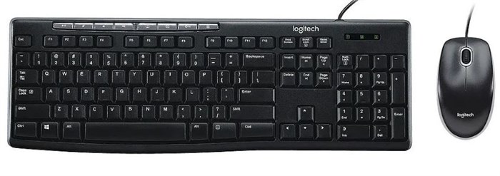 Клавиатура и мышь проводной комплект Logitech MK200 1043703