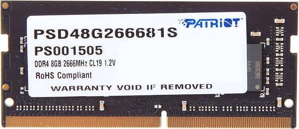 Модуль памяти SODIMM DDR4 8GB Patriot Memory PSD48G266681S 695669