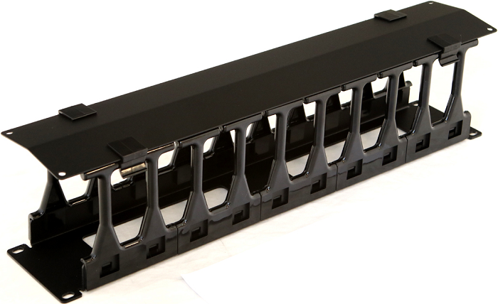 Кабельный организатор  Hyperline CMF-2U-FPL106-MCOV-RAL9005 897283