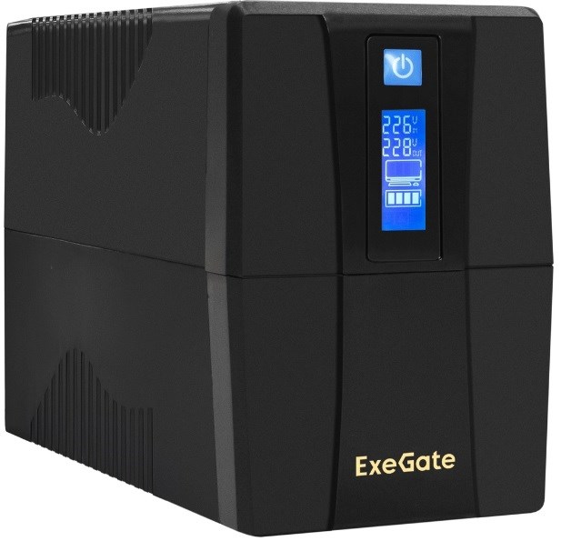 Источник бесперебойного питания  Exegate SpecialPro Smart LLB-1000.LCD.AVR.2SH.RJ.USB 1211679