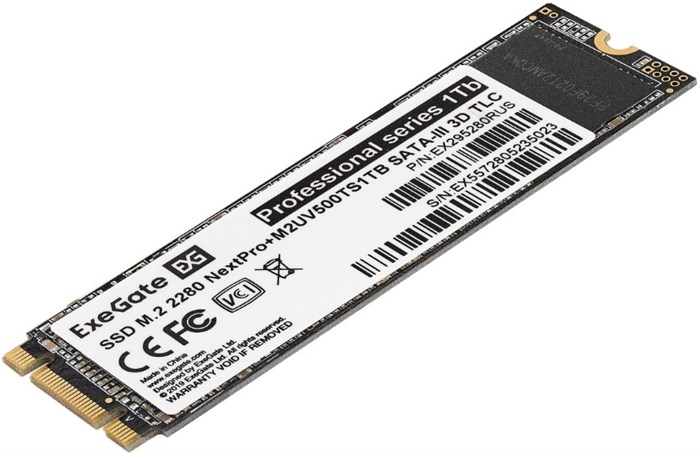 Накопитель SSD M.2 2280 Exegate NextPro+ M2UV500TS1TB 1024 ГБ 1123999