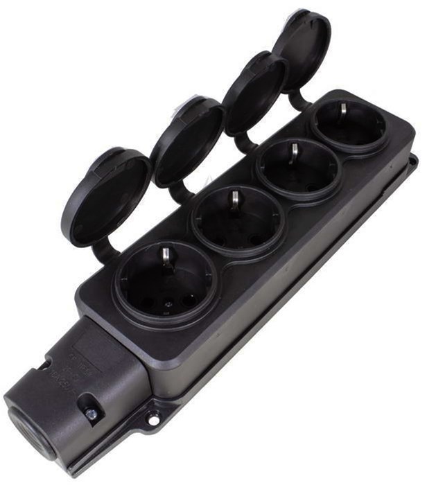 Каучуковая колодка  Filum FL-SB-4EU-IP44-BK 1181582