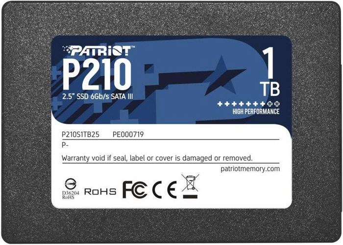 Накопитель SSD 2.5'' Patriot Memory P210S1TB25 1000 ГБ 790778