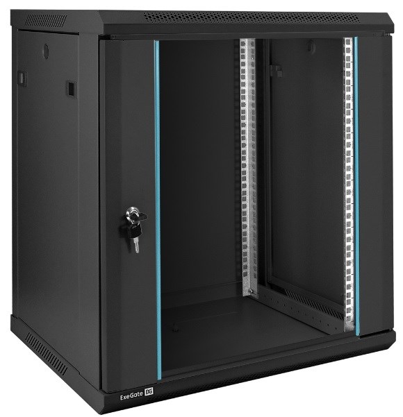 Шкаф настенный 19", 12U Exegate EC-WM-12U.450.G.BLACK 1230460