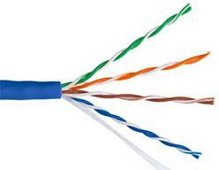 Кабель витая пара U/UTP 5e кат. 4 пары Netlan EC-UU004-5E-PVC-BL 512789