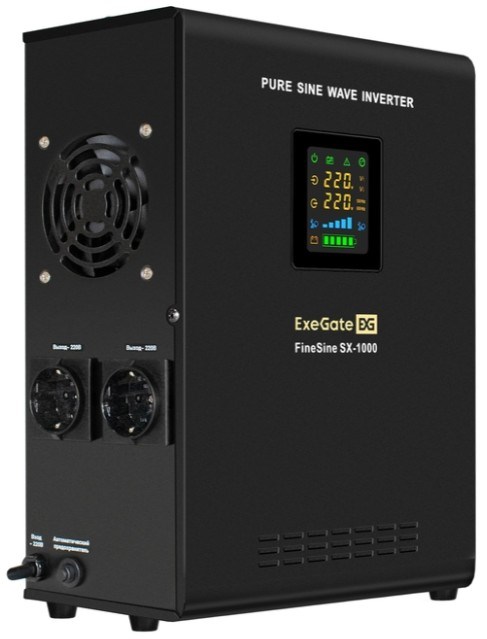 Источник бесперебойного питания  Exegate FineSine SX-1000.LCD.AVR.2SH 1118196