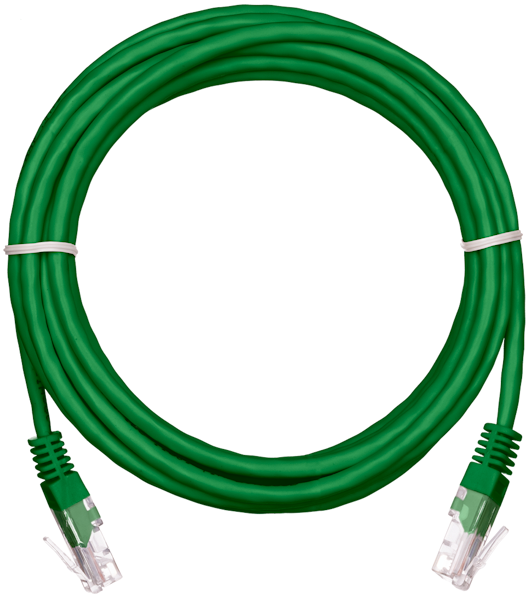 Кабель патч-корд U/UTP 5e кат. 10м Netlan EC-PC4UD55B-BC-PVC-100-GN-5 956853
