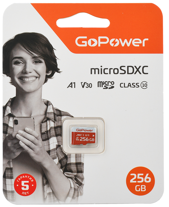 Карта памяти MicroSDXC 256GB GoPower 00-00025684 1049917