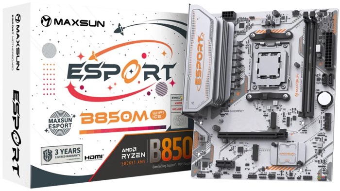 Материнская плата mATX MAXSUN MS-eSport B850M WIFI ICE 1205174
