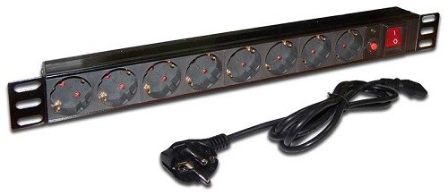 Блок розеток 19", 8 розеток TWT TWT-PDU19-10A8P-1.8 160287