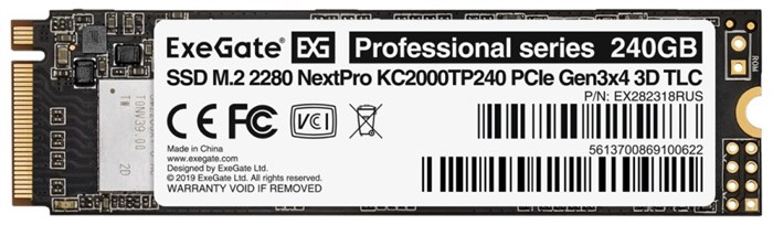 Накопитель SSD M.2 2280 Exegate NextPro KC2000TP240 240 ГБ 1136198