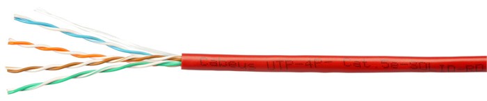 Кабель витая пара U/UTP 5e кат. 4 пары Cabeus UTP-4P-Cat.5e-SOLID-RD 515524