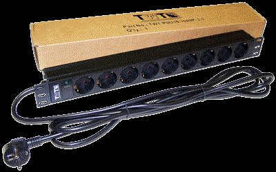 Блок розеток 19", 9 розеток TWT TWT-PDU19-16A9P-3.0 561138