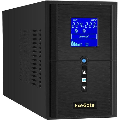 Комплект  Exegate SineTower SZ-1000.LCD.AVR.2SH.1C13.USB 1118210