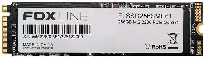 Накопитель SSD M.2 2280 Foxline FLSSD256SME61 256 ГБ 1220965