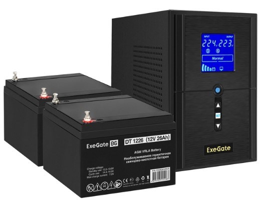 Комплект  Exegate SineTower SZ-1500.LCD.AVR.2SH.1C13.USB 1118228