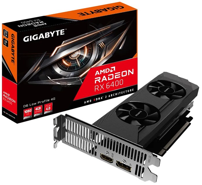 Видеокарта GIGABYTE Radeon RX 6400 (GV-R64D6-4GL) 935404