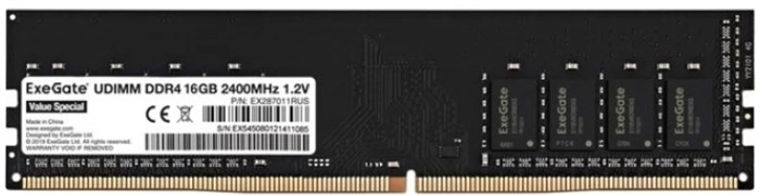 Модуль памяти DDR4 16GB Exegate Value Special 1124015