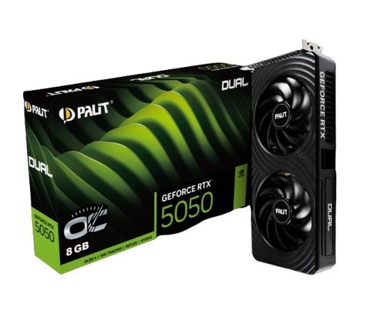 Видеокарта Palit GeForce RTX 5050 DUAL OC (NE65050S19P1-GB2070D) 1227785