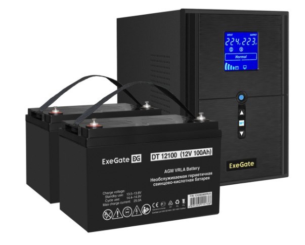 Комплект  Exegate SineTower SZ-2000.LCD.AVR.3SH.1C13.USB 1118243