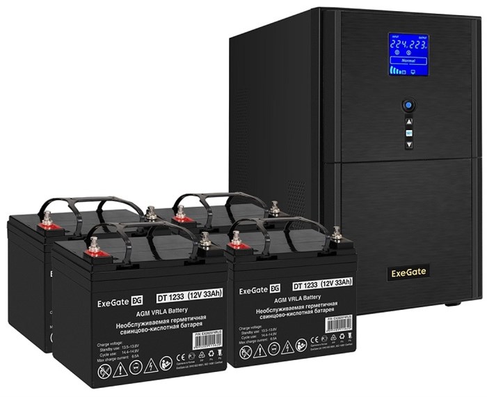 Комплект  Exegate SineTower SZ-5000.LCD.AVR.2SH.1C13.T.RJ.USB 1118288