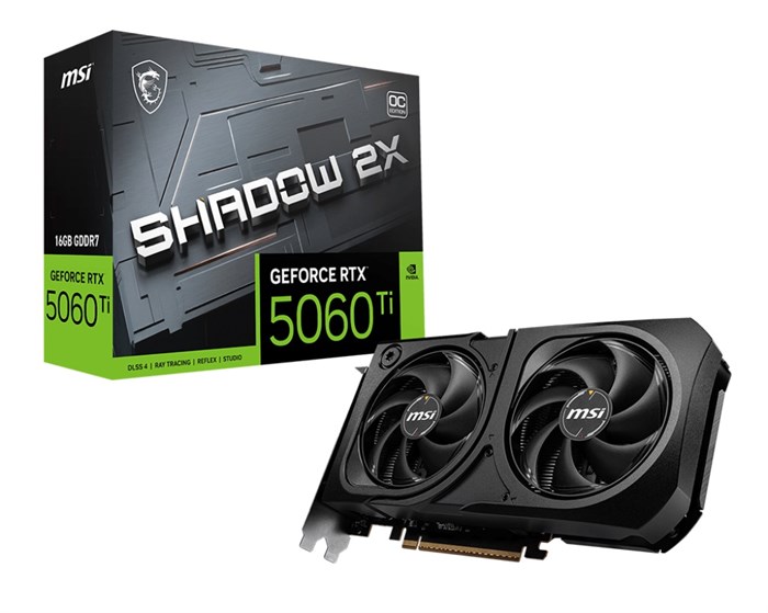 Видеокарта MSI GeForce RTX 5060 TI SHADOW 2X PLUS (RTX 5060 Ti 16G SHADOW 2X PLUS) 1237561