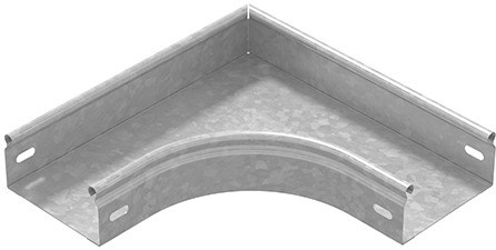 Угол гориз. 90°  Ostec УПТП90-300х50-0,7-R100-СЦ 914698