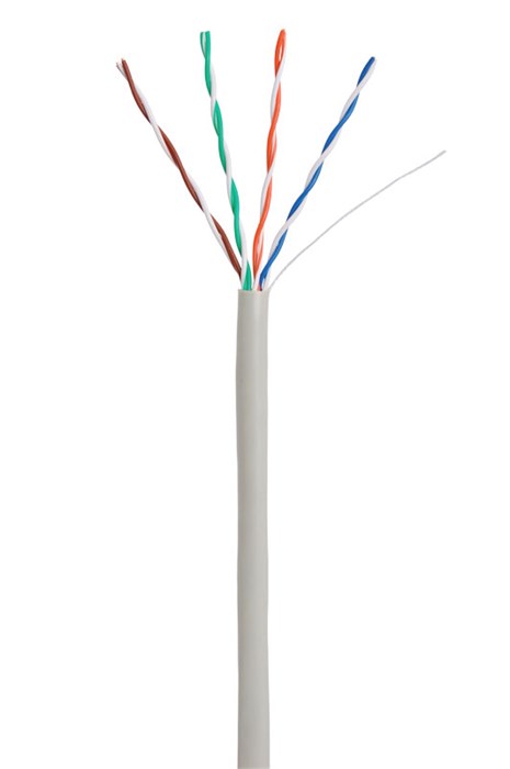 Кабель витая пара U/UTP 5e кат. 4 пары Netlan EC-UU004-5E-PVC-GY-1 596212