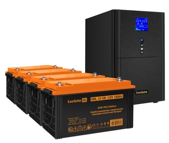 Комплект  Exegate SineTower SZ-3000.LCD.AVR.3SH.1C13.RJ.USB 1118264