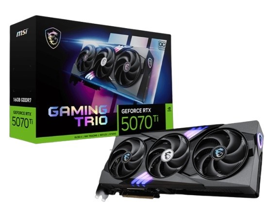 Видеокарта MSI GeForce RTX 5070 TI GAMING TRIO OC PLUS (RTX 5070 Ti 16G GAMING TRIO OC PLUS) 1179931