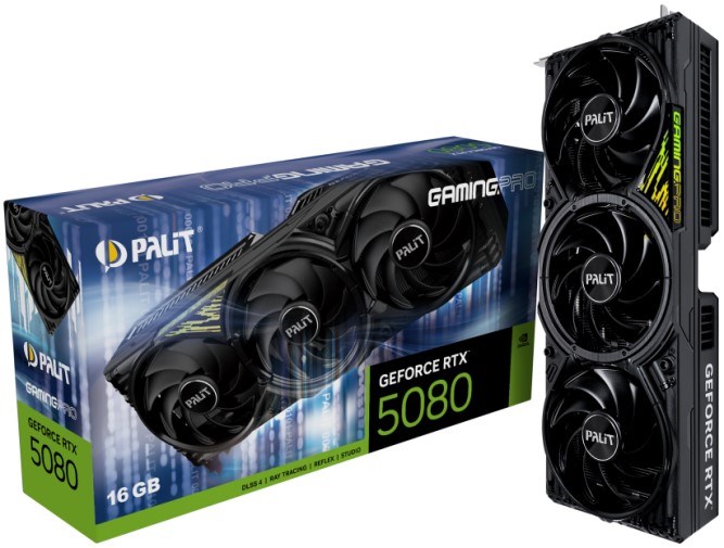 Видеокарта Palit GeForce RTX 5080 GAMING PRO (NE75080019T2-GB2031A) 1183269