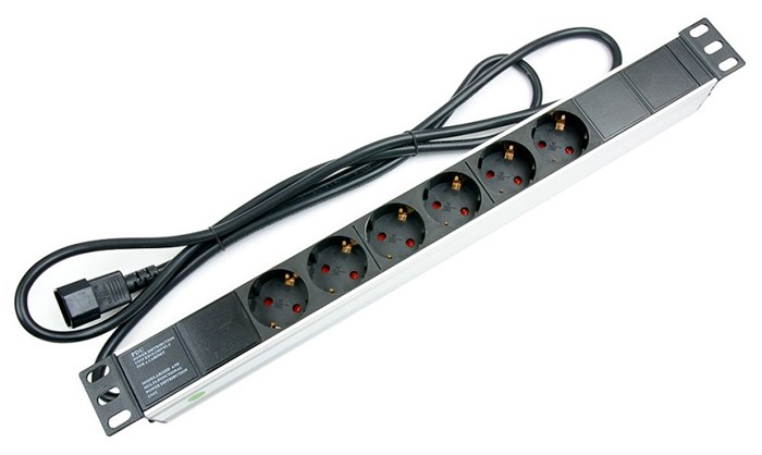Блок розеток 19", 6 розеток Cabeus PDU-6P-2IEC 513170