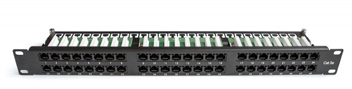 Патч-панель 19, 48xRJ45, UTP, Кат. 5е TWT TWT-PP48/1U-U5E 886439