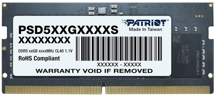 Модуль памяти SODIMM DDR5 8GB Patriot Memory PSD58G560041S 991715