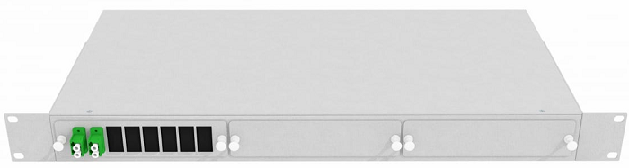 Кросс оптический стоечный  TopLAN КРС-Top-1U-04LC/A-OS2-GY 649049