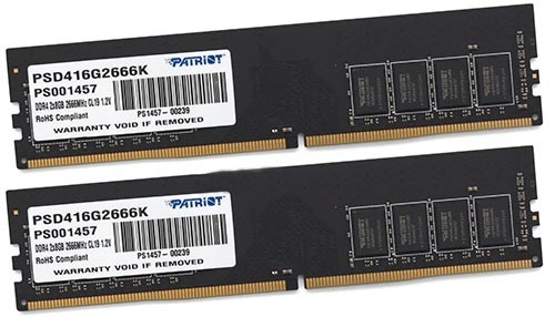 Модуль памяти DDR4 16GB (2*8GB) Patriot Memory PSD416G2666K 632488