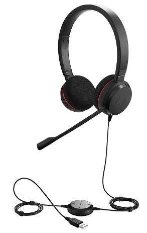 Гарнитура проводная Jabra Evolve 20 MS Duo 428281