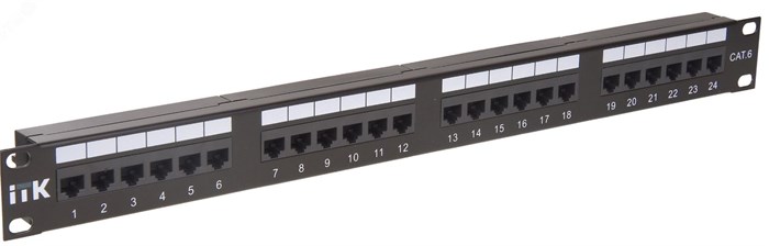 Патч-панель 19, 24xRJ45, UTP, Кат. 6 ITK PP24-1UC6U-D05-1 1164672