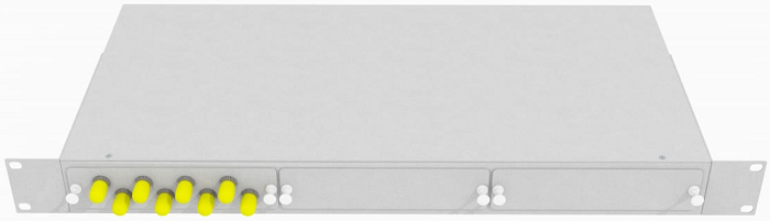 Кросс оптический стоечный  TopLAN КРС-Top-1U-08ST/U-OM2-GY 649118