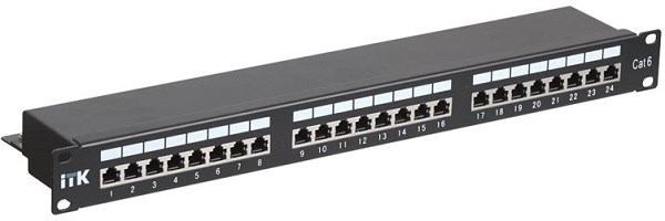 Патч-панель 19" 24xRJ45, FTP, Кат. 6 ITK PP24-1UC6S-D05 534793