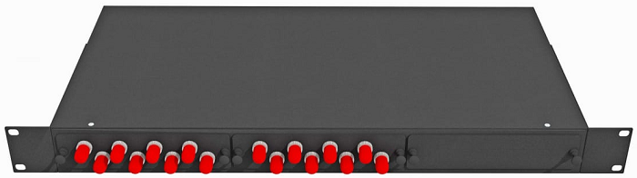 Кросс оптический стоечный  TopLAN КРС-Top-1U-16ST/U-OS2-BK 649006